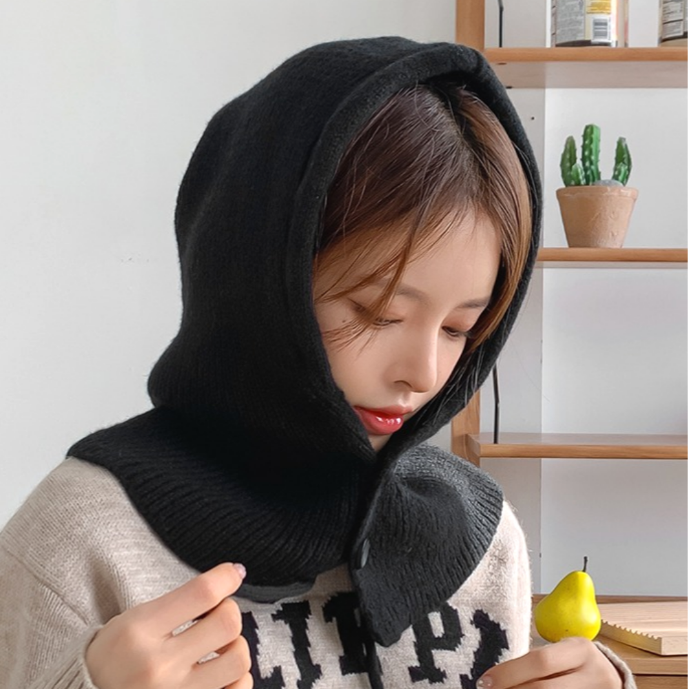 2+1 니트바라클라바 빅사이즈바라클라바 겨울넥워머 후드넥워머 여성 남자 오버핏 바나클라바 - 상품 이미지