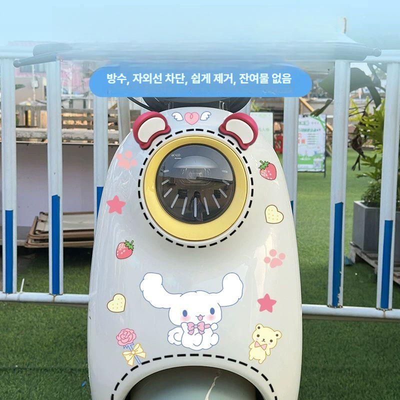 산리오 스티커 오토바이 자동차 장식 꾸미기 쿠로미 시나로롤 마이멜로디 리틀트윈스타 - 상세 이미지 5