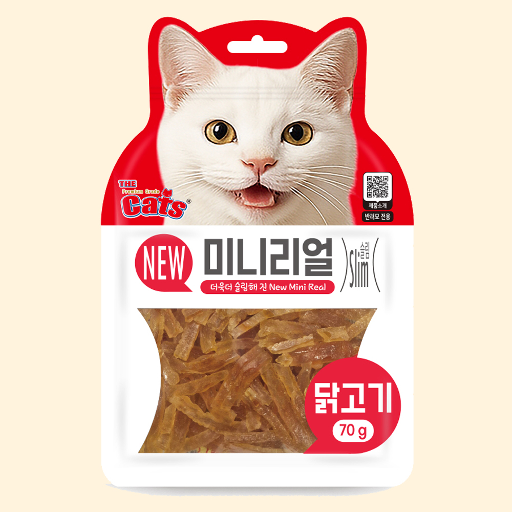 더캣츠 미니리얼 고양이간식 닭고기, 70g, 1개 - 메인 이미지