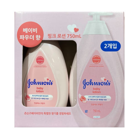 존슨즈 베이비 핑크 로션 750ml, 2개