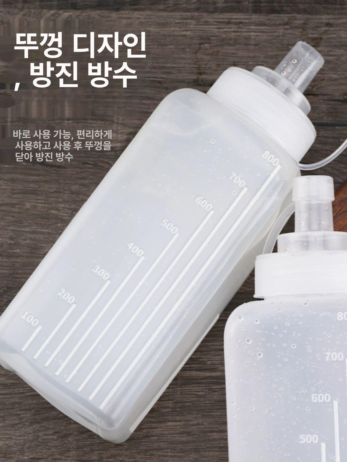 식당용 소스통 잘나오는 넓은 입구넓은 용기 빅사이즈 컵솔 입이 오렌지 잼 시럽 소스병 넓은 입 180ml 오렌지5개세트 - 상세 이미지 4