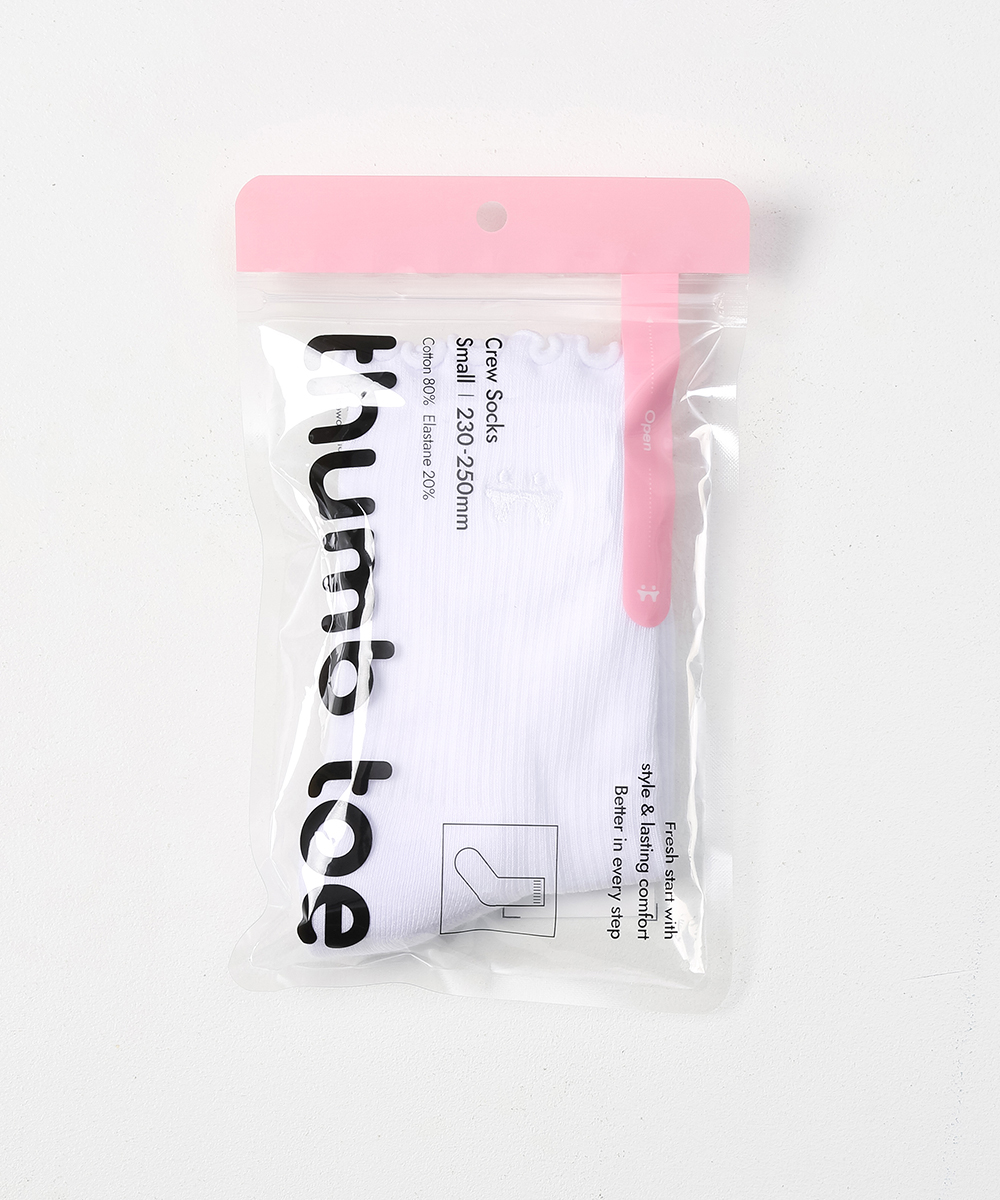 떰토 Frill Socks 스포츠 쿠션 크루삭스 무봉제 심리스 양말 - 상세 이미지 2