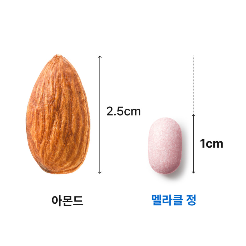 QQRT 식물성 멜라토닌 1mg 효과 미국 타트체리 초소형 멜라클정 30정, 3개