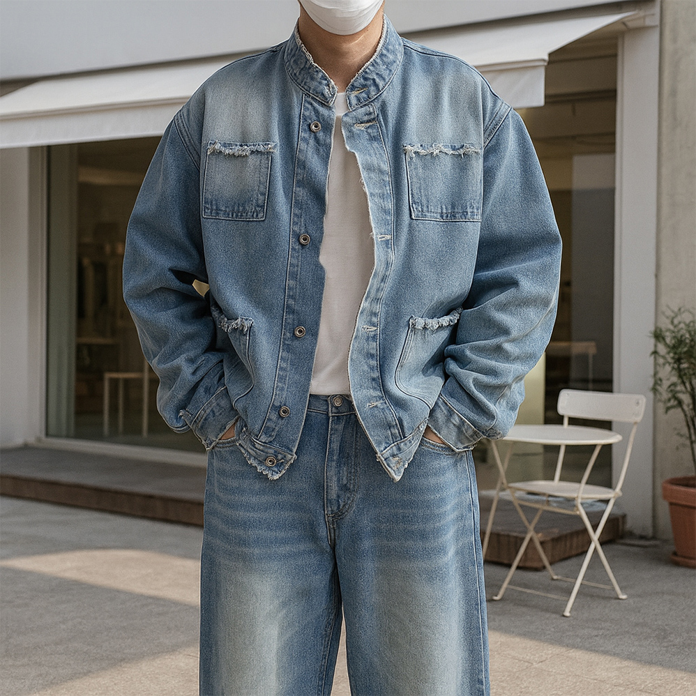 남자청자켓 흑청자켓 - 상품 이미지