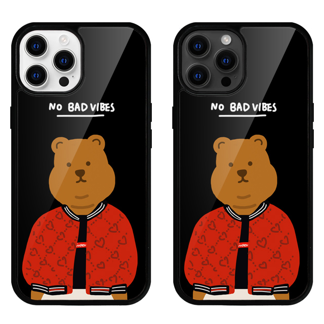 슈프림 곰돌이 베어 글라스 범퍼 케이스 - 상품 이미지