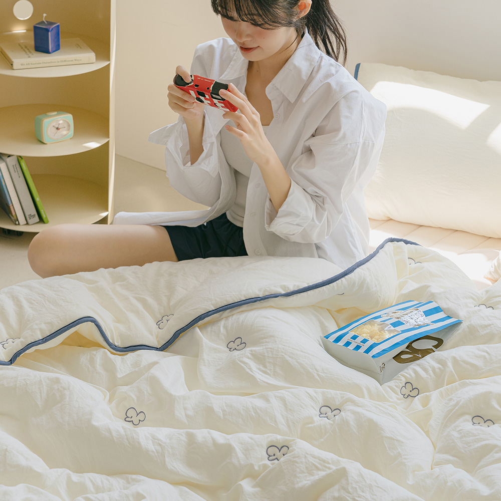 바자르 시리얼 먼지없는 극세사 이불 사계절 차렵이불 겨울 SS 베이지