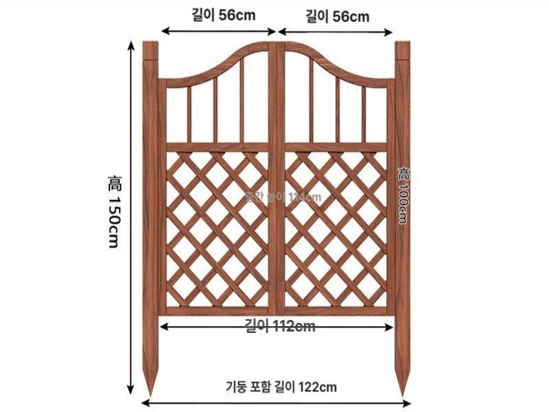 정원 출입문 아치형 야외 문짝 지지대 터널 화단 펜션 마당 별장 포도 탄화 삽입 지지대 122cm 150cm 대 - 상품 이미지