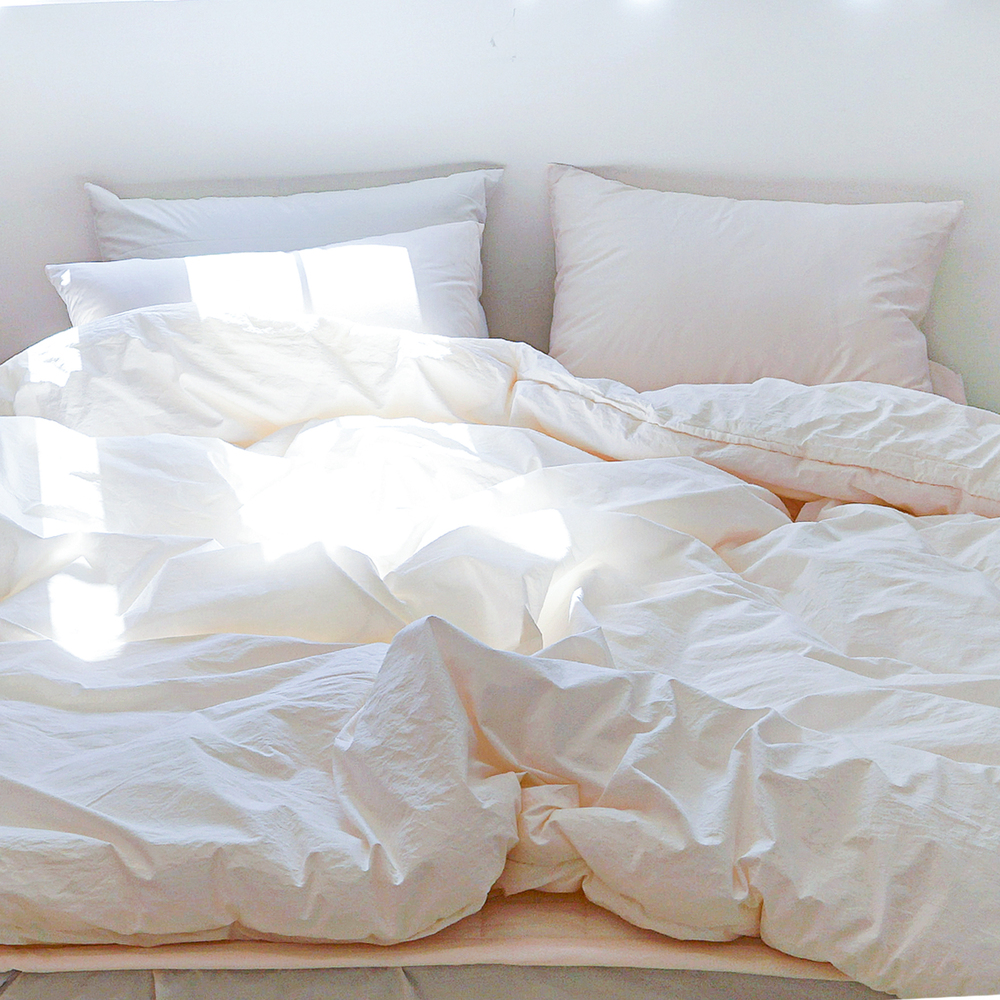 허쉬 60수 고밀도 바이오워싱 순면 옥수수솜 무봉제 차렵이불 파스텔라 피치, Q(퀸)