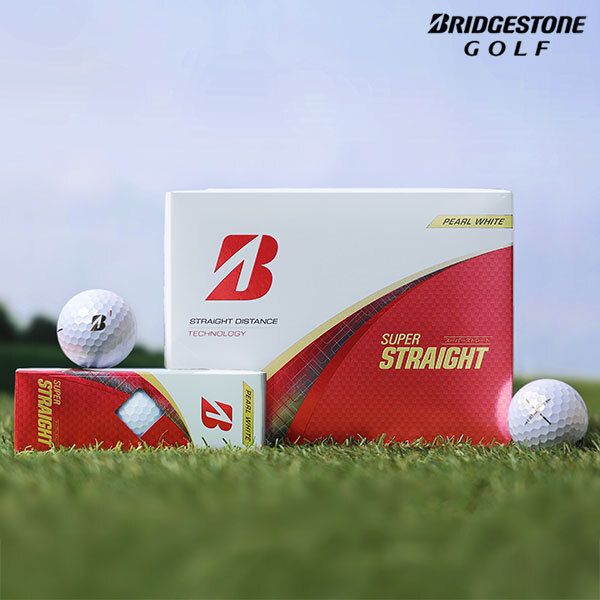 브리지스톤 3피스 골프공 NEW 슈퍼 스트레이트 2.0 디스턴스 소프트 비거리 골프볼