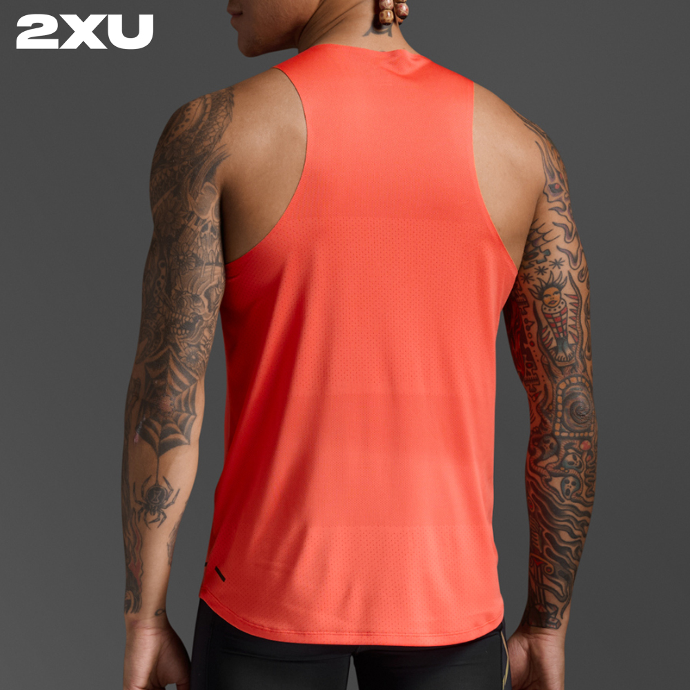 2XU 남자 싱글렛 마라톤 런닝 민소매 티셔츠 라이트스피드테크 MR7151A_EMB-BRF - 상품 이미지