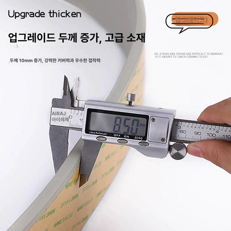 모서리 몰딩 마감재 벽 휘어짐 가장자리 스티커 인테리어 몰딩스티커 코너몰딩 모서리몰딩 휘어짐 없는 강력한 8cmx2m 1롤 큰 - 상세 이미지 2