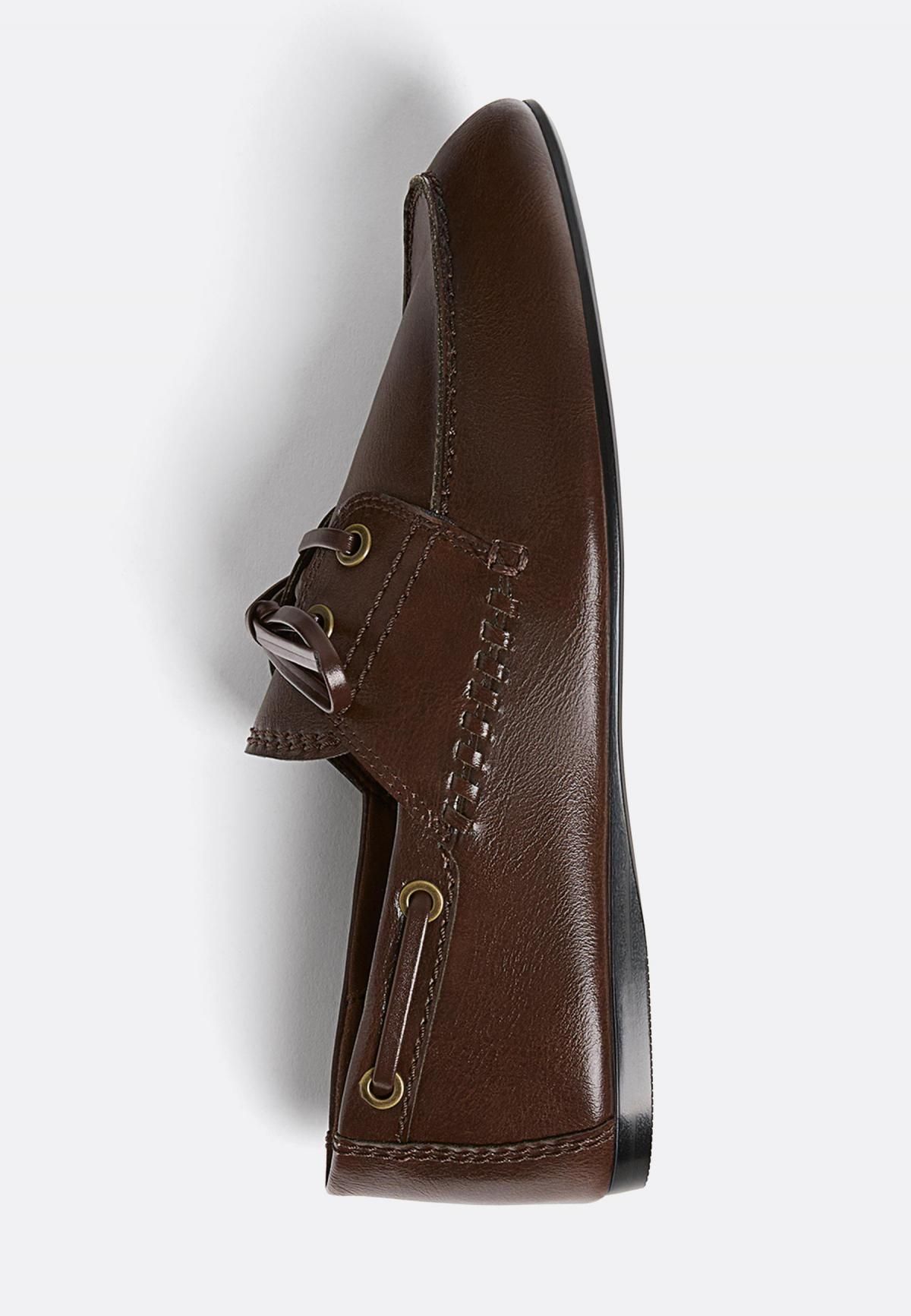 스트라디바리우스 베이직 스티치 레이스업 브라운 로퍼 9648/670 BROWN - 상세 이미지 4