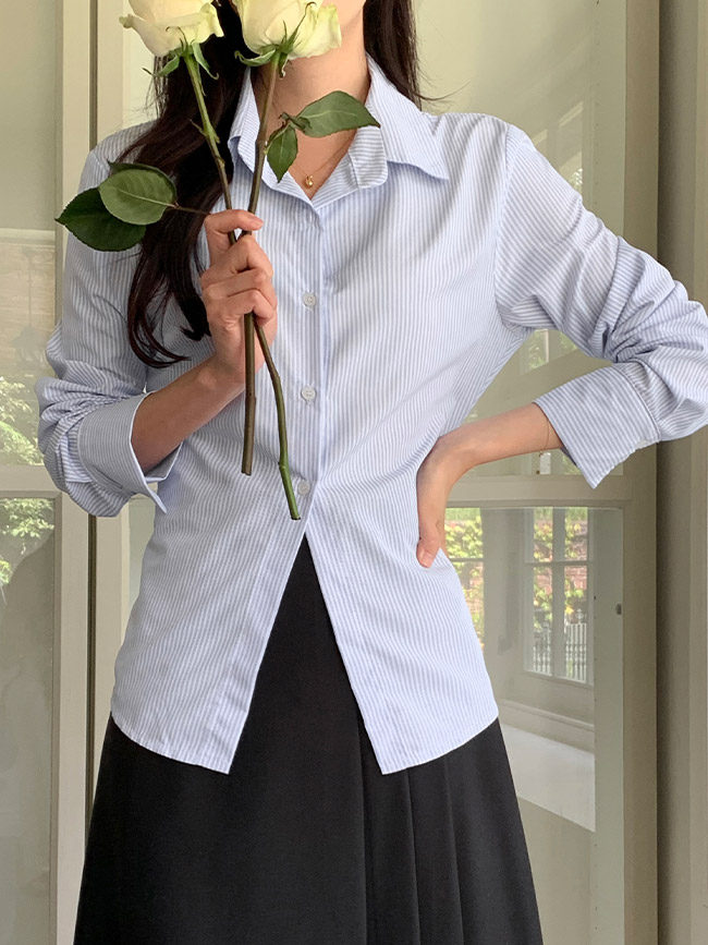 스트라이프 긴팔 셔츠 bs8407 - 상세 이미지 5