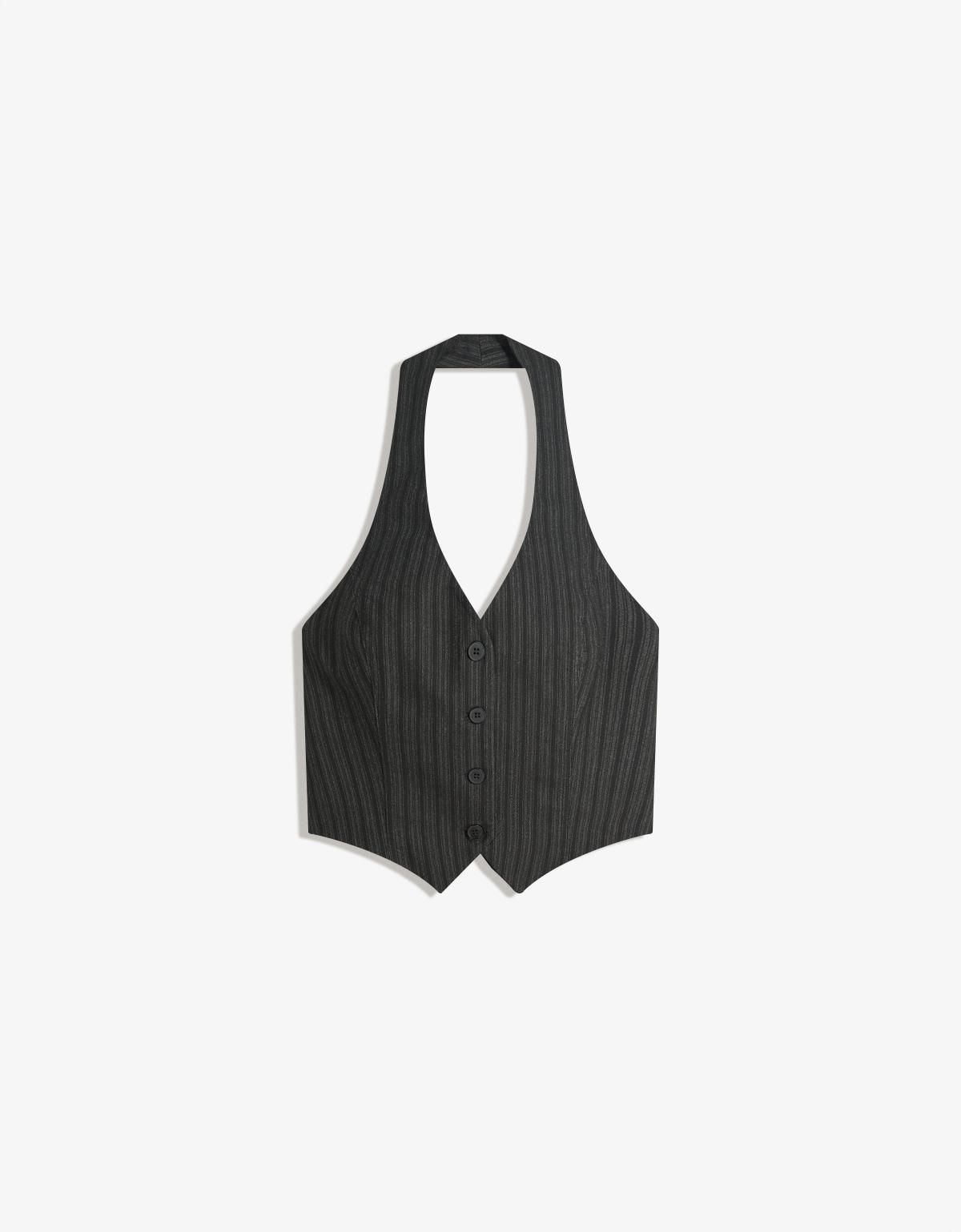 버쉬카 테일러드 베이직 스트라이프 벵갈린 베스트 8572/707 GREY - 상세 이미지 3