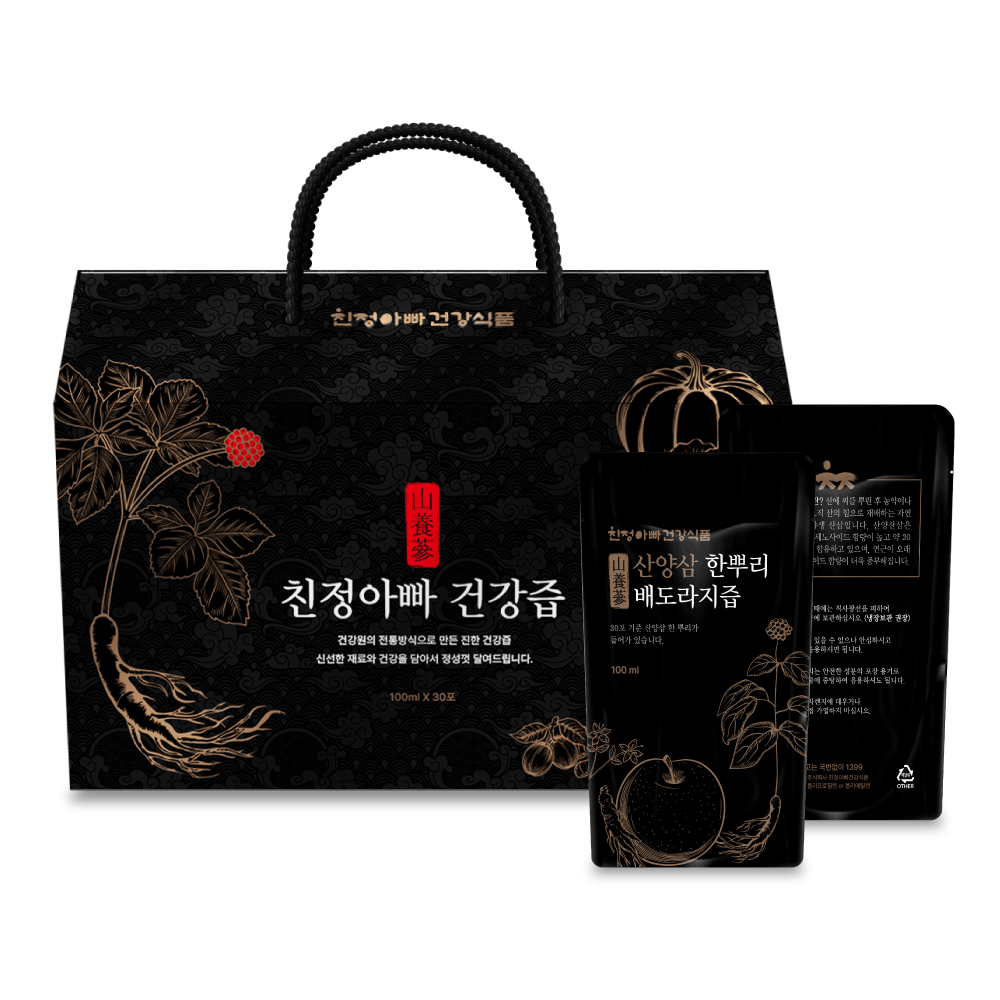 산양삼 한뿌리 배도라지즙 30포, 1박스 친정아빠건강식품