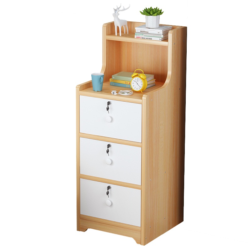 침대 옆 협탁 좁은 선반 거실 미니 침실 서랍장 테이블 틈새 슬림 서랍 흰색 20cm 1개 - 상세 이미지 5