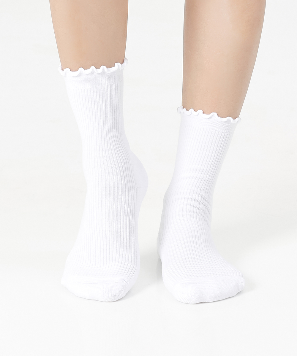 떰토 Frill Socks 스포츠 쿠션 크루삭스 무봉제 심리스 양말 - 상세 이미지 3