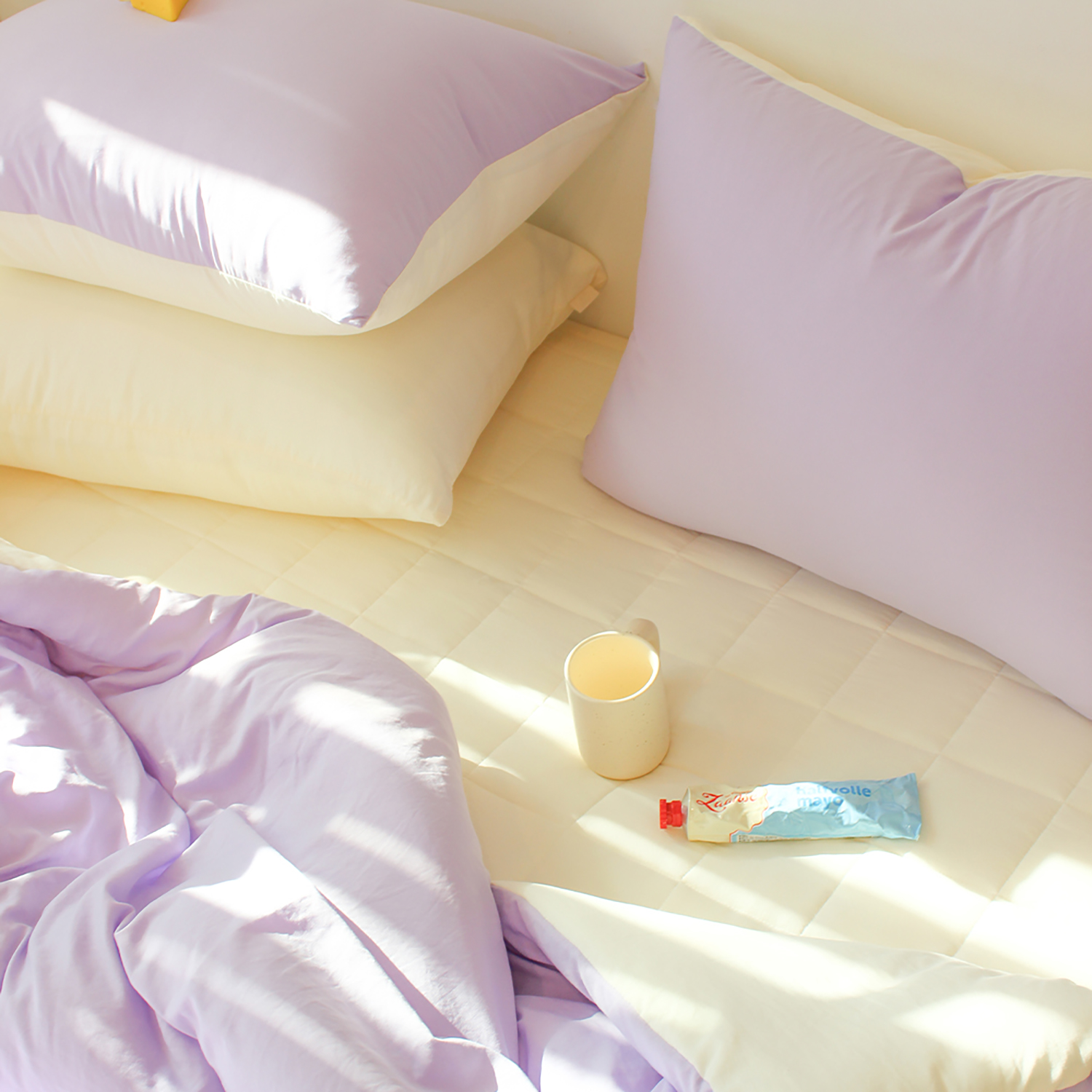 1+1 부드러운 디어마이 리버서블 워싱 베개커버 2장 라벤더 가든, 50x70cm