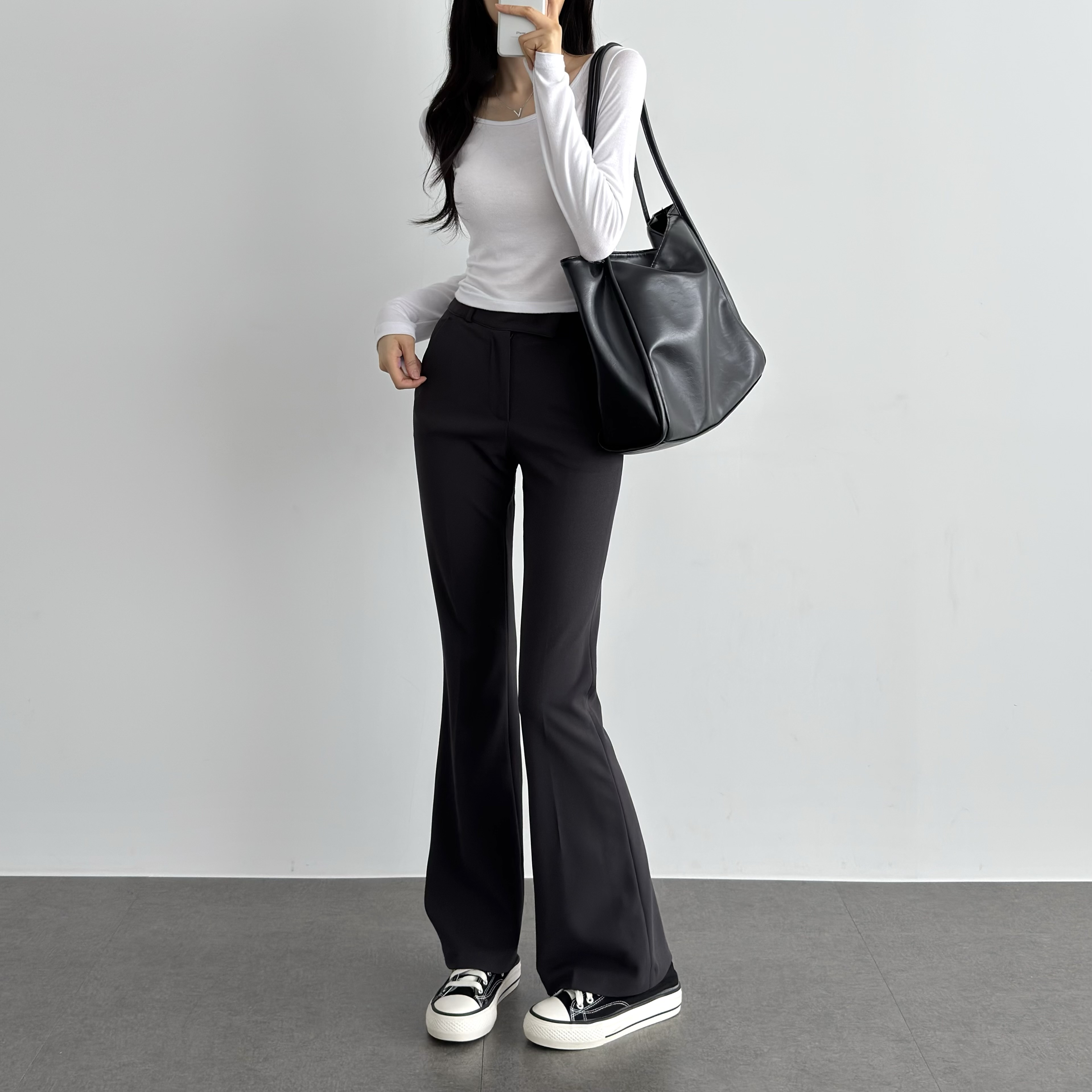 밴딩슬랙스 구김없는 여자슬랙스 키작녀바지 정장바지 - 상세 이미지 5