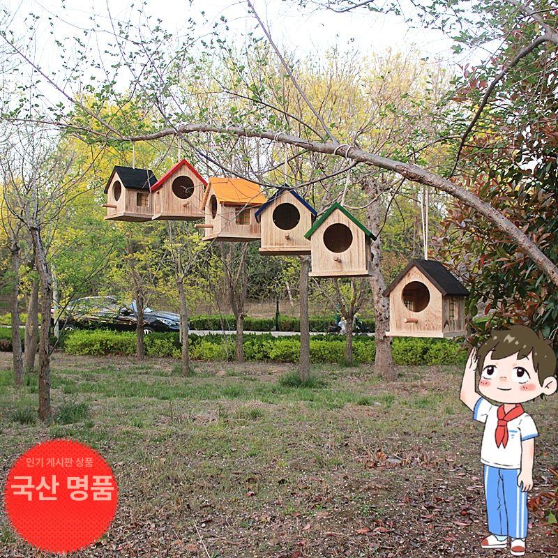 나무 새집 다양한 위한 앵무새 소재 야외 토끼장 횟대 랜야드 새장 색상 새둥지 조류 번트 탑 트리 - 상세 이미지 2