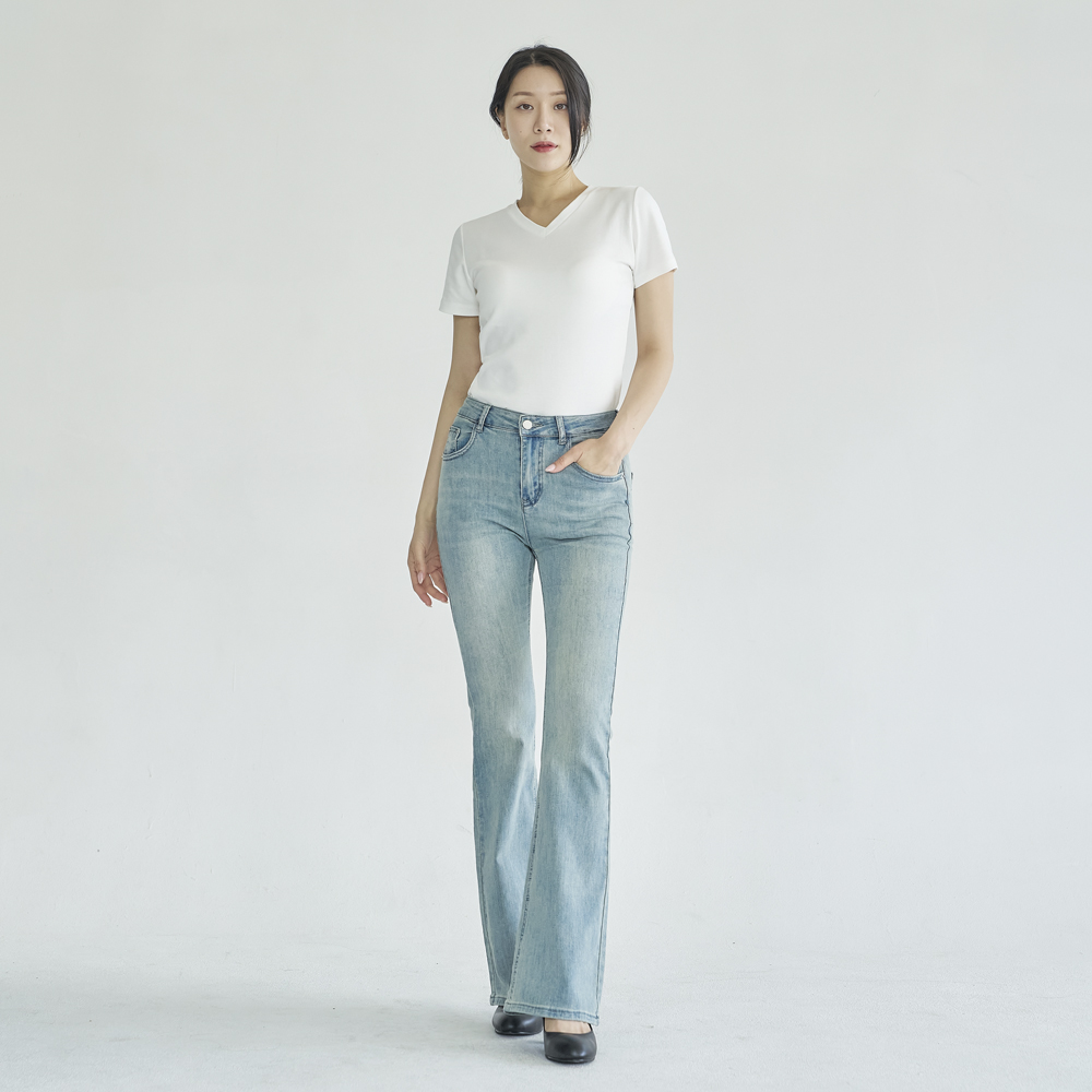 탄탄한 티셔츠 슬림핏 항공과 면접 브이넥 [항공 V넥] - 상세 이미지 3
