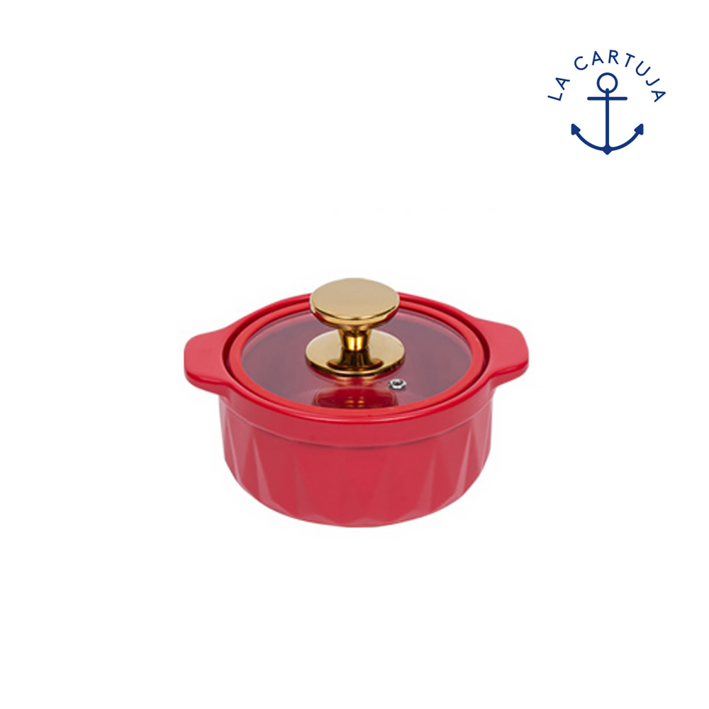 까르투하 퀀텀 세라믹 무균열 뚝배기 내열냄비 양수냄비 16cm, 레드 - 상품 이미지