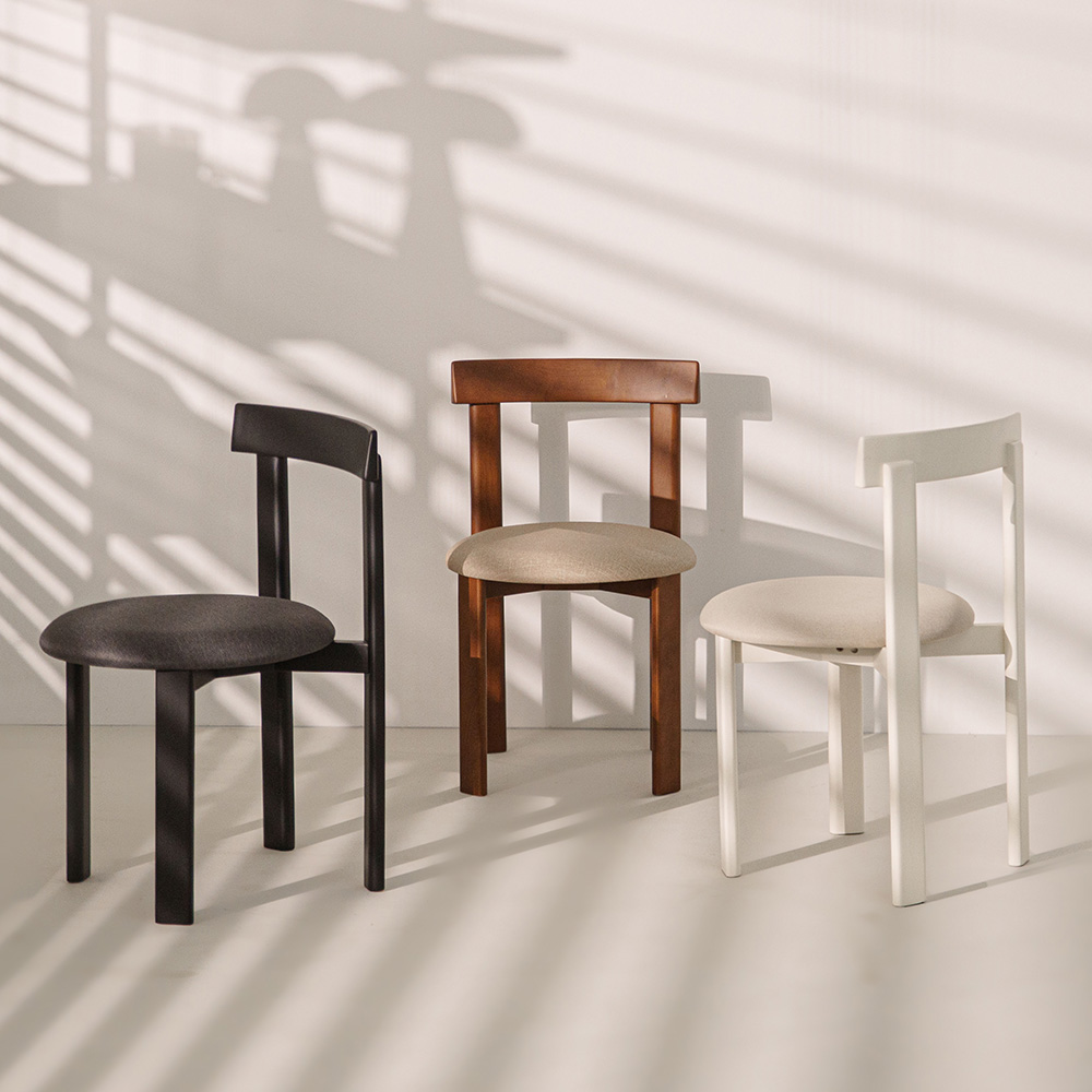 베크 원목 고무나무 식탁의자 인테리어 기능성 패브릭 카페의자