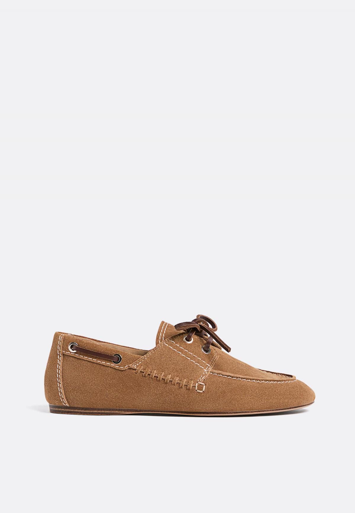 스트라디바리우스 스플릿 레더 클래식 레이스업 로퍼 9601/670 BROWN - 메인 이미지