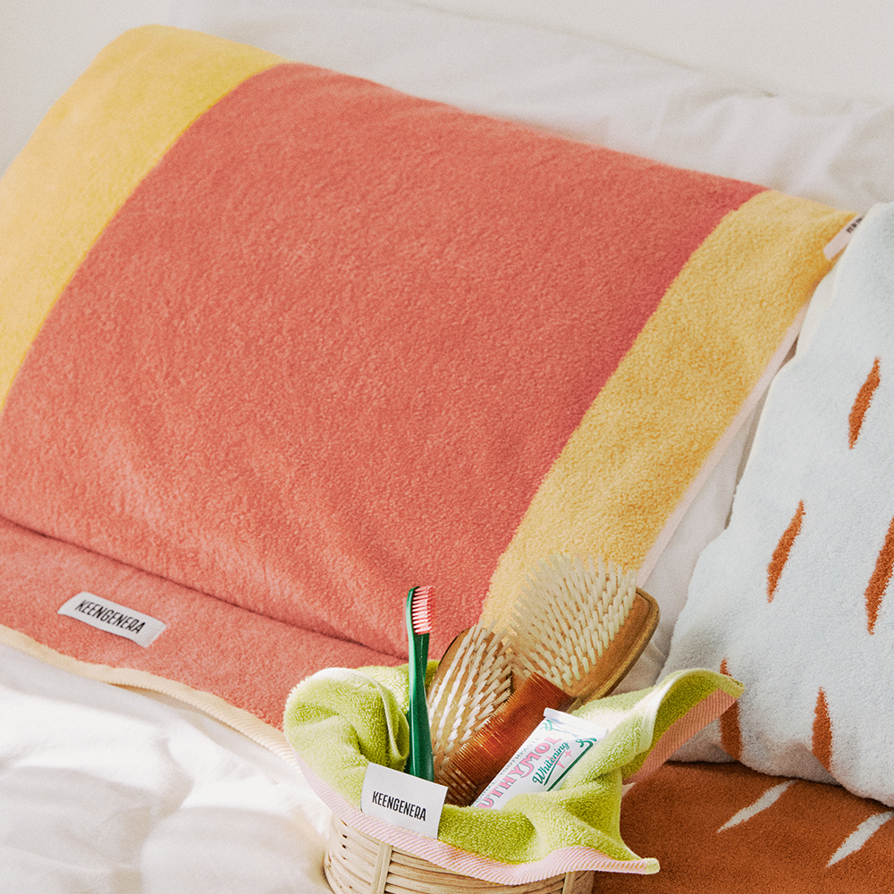 킨제네라 햇살 Serene 고급 면소재 40수 목욕타월 530g 1장 70x140 결혼식 돌잔치 수건답례품 - 상세 이미지 4