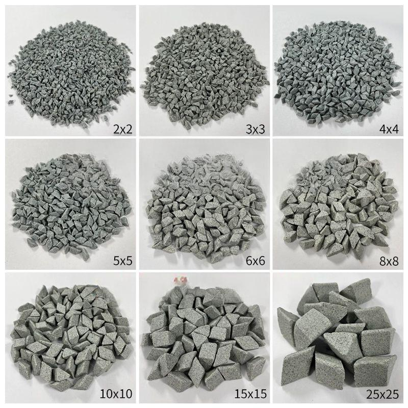 녹제거 바렐 연마석 숫돌 디버링 백강옥 모따기 그라인더 연삭 거친 구리 20x20mm 거칠게갈린타입 25kg - 상품 이미지