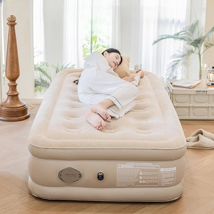 싱글 에어매트 에어베드 매트리스 더블 원터치 캠핑매트 자충매트 경량 카키색 1인용 40cm - 상세 이미지 2