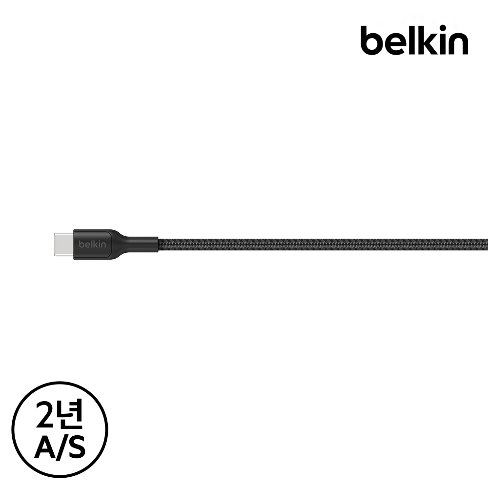 벨킨 60W USB-C to C 브레이디드 고속 충전 케이블 1M CAB024fq1M 아이폰17 16 호환 - 상세 이미지 2