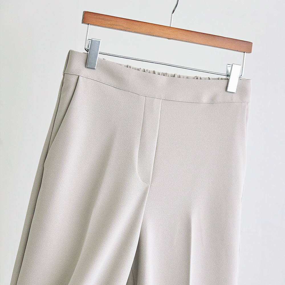 뮤트런 와이드핏 일자 뒷밴딩 간절기 가을 슬랙스 - 상세 이미지 4