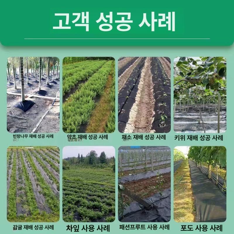 제초매트 잡초 바닥 길이 묘목 원예 부직포 방초망 농업용 농사 제초천 깔개 텃밭 제초 롤형 1.0x100m 50개말뚝포함 A - 상세 이미지 4