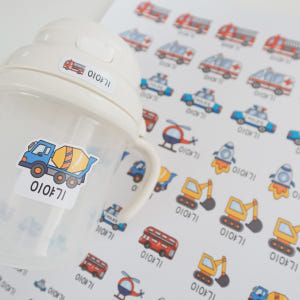 네임스티커 B-9 중장비 방수 이름표 구급차 경찰차 우주선 화이트 A4 실사용 후기 | 효과 있을까? - 상품 이미지 4