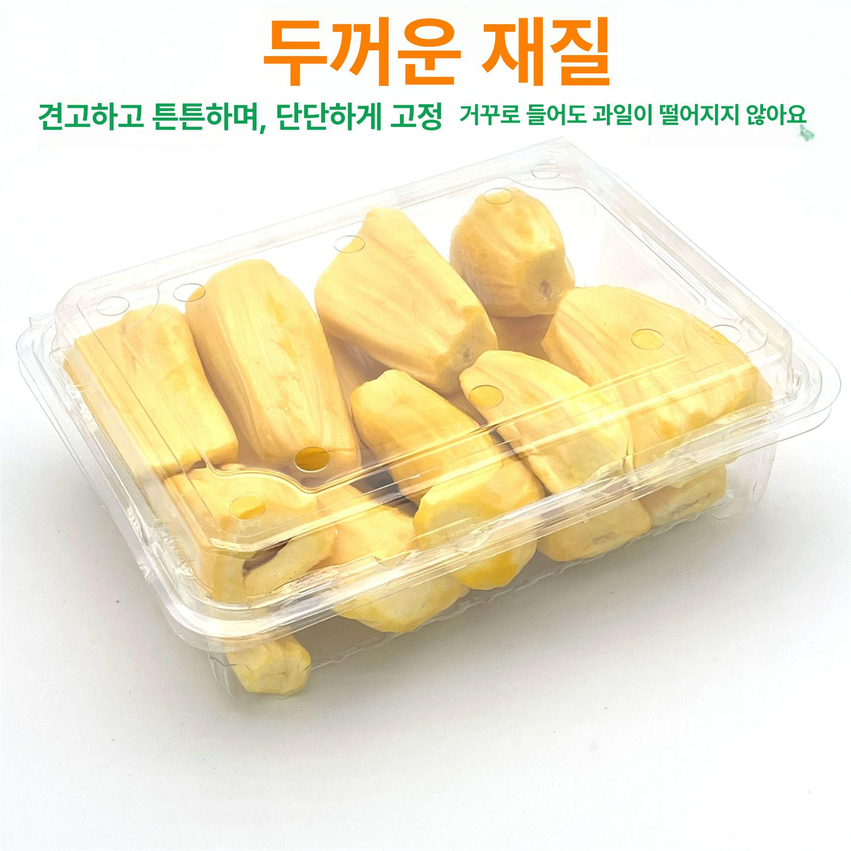 과일포장 상자 투명 포도 딸기 토마토 포장 업소용 마트용 판매용기 약 0.5kg 500B 17g 600개 - 상세 이미지 3