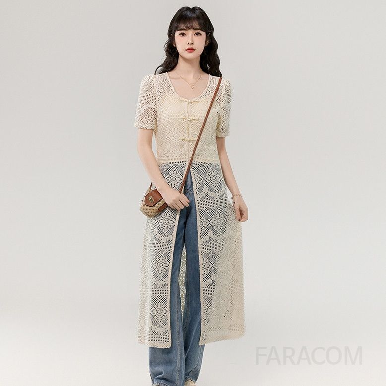 여성 플라워 롱 썸머가디건 얇은 소재로 시원한 착용감 데일리 스타일 루즈핏 디자인 여름철 필수 아이템 외출용 활용도 높은 캐주얼한 느낌 - 상세 이미지 2