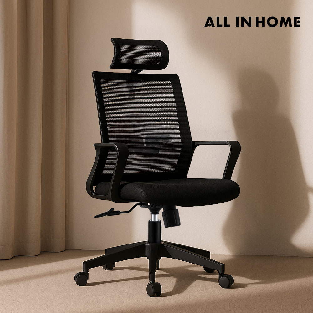 올인홈 책상의자 공부 학생 사무용 사무실 메쉬 서울대 컴퓨터의자 기본형 블랙 (S3001)