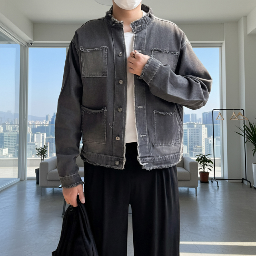 1+1 남자청자켓 흑청자켓 - 상세 이미지 2