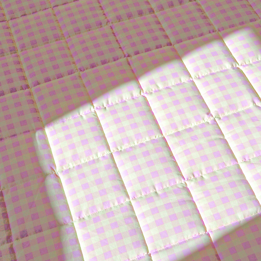 드림체크 먼지없는 사계절 고정밴딩 침대패드 핑크 레몬, SS(슈퍼싱글)