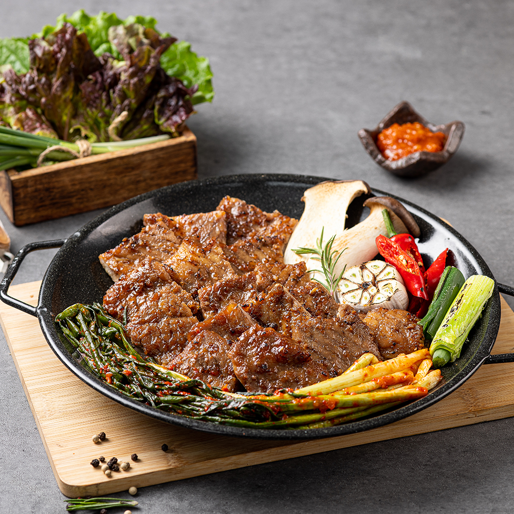 고급진 수제 양념 돼지갈비 맛 돼지왕구이 500g 2팩+2팩 총2kg 캠핑 밀키트 고기 - 상세 이미지 5