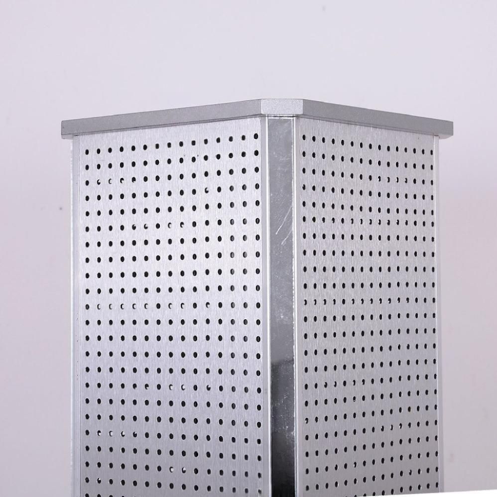 매장용 스탠딩 진열대 철제 타공보드 전시 선반 거치대 실버 쇼트 130cm - 상세 이미지 5