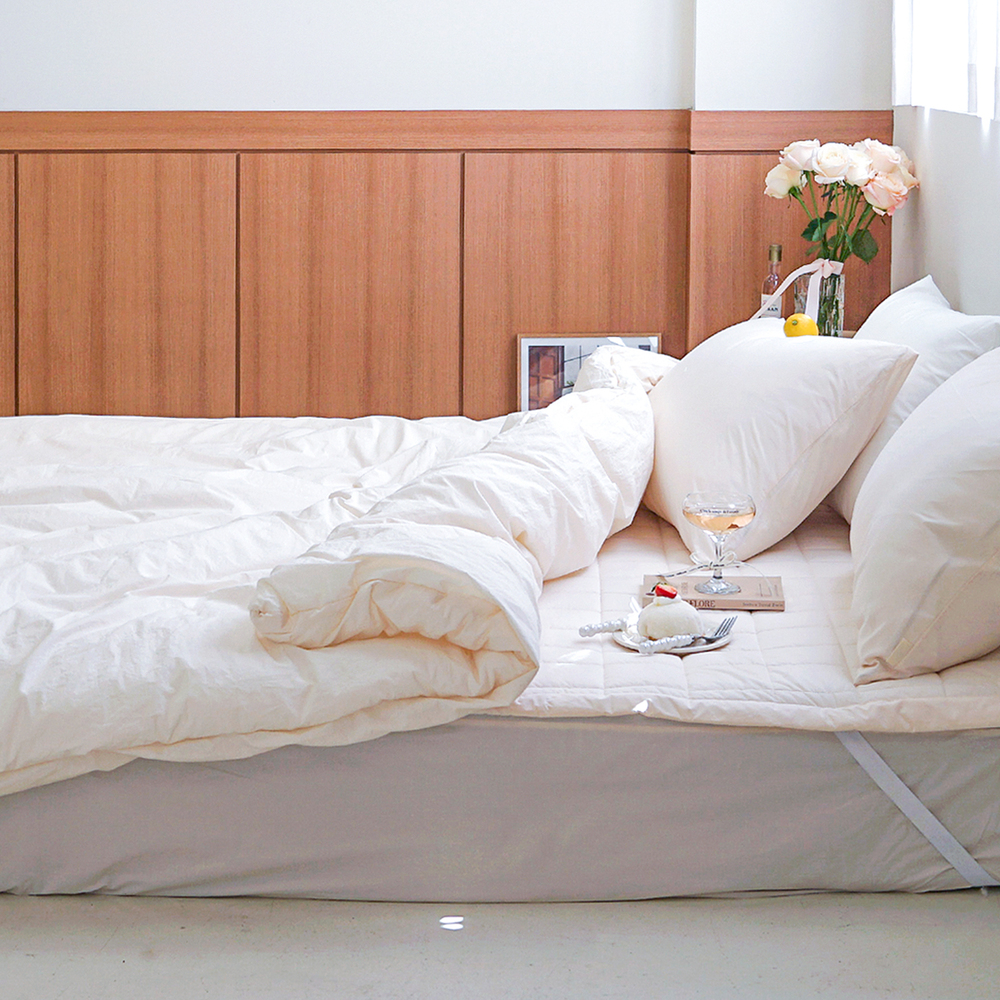 허쉬 60수 고밀도 바이오워싱 순면 옥수수솜 무봉제 차렵이불 파스텔라 피치, Q(퀸)