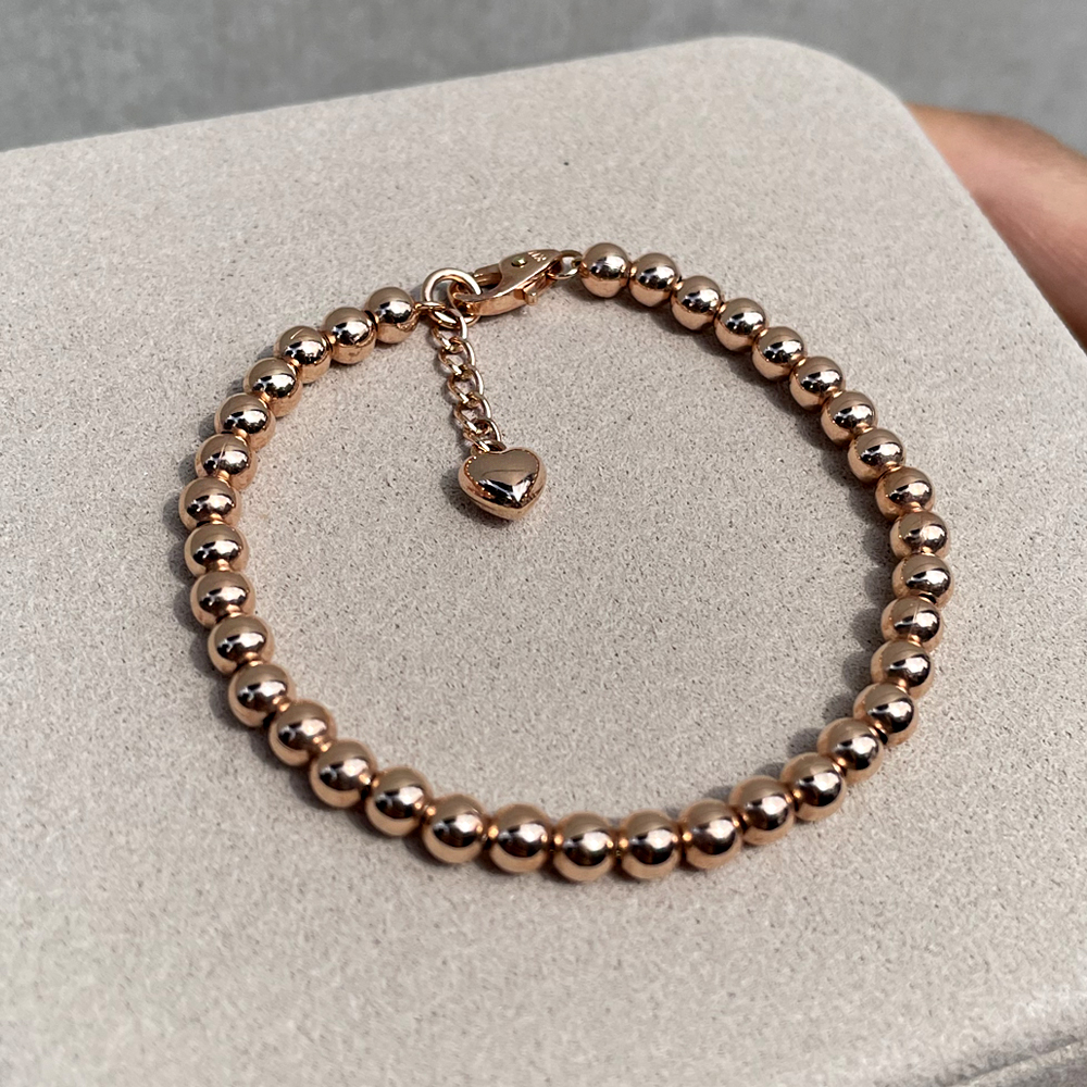 14K 18K 벨린 4mm 볼 체인 팔찌 기본 군번줄 데일리 레이어드