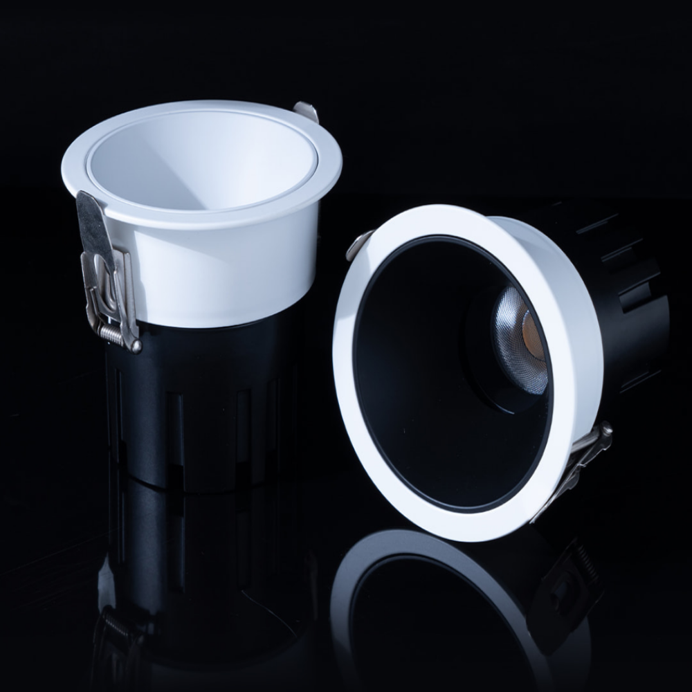 LED COB 7.5CM(3인치) 페이드인아웃 다운라이트 매입등 매립등 9W, 일반형/전구색/블랙+화이트 - 상품 이미지
