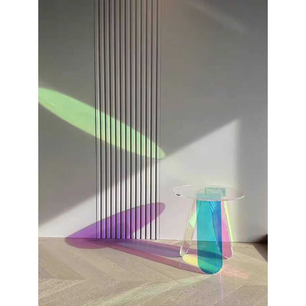 오로라 아크릴 테이블 공간 연출 투명 감성가구 원형 40x45cm - 상세 이미지 3