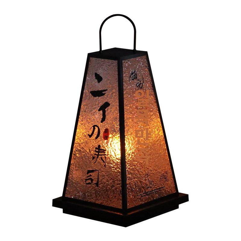 이자카야 입간판 배너 충전식 포차 안내판 일식집 인테리어 스톤패턴 59x35x15CM 일반사이즈 - 상품 이미지