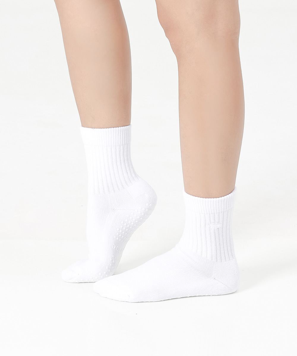 떰토 Crew Socks with Grip 스포츠 쿠션 크루삭스 무봉제 심리스 양말 - 상세 이미지 3