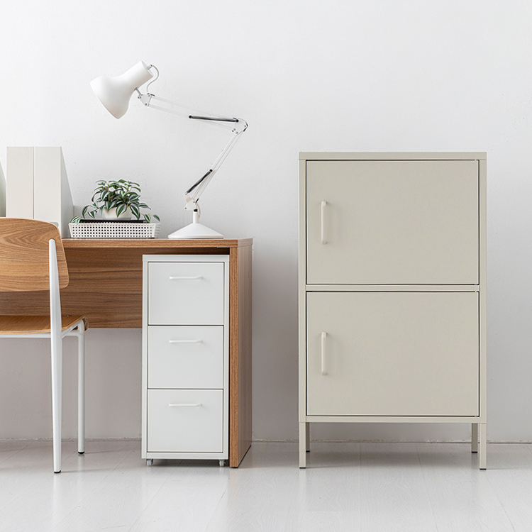 MKB 캐비넷 모던세로 2문 수납장 6001015 600x400x1015mm, 2단, 크림 7359.9367 - 상세 이미지 5