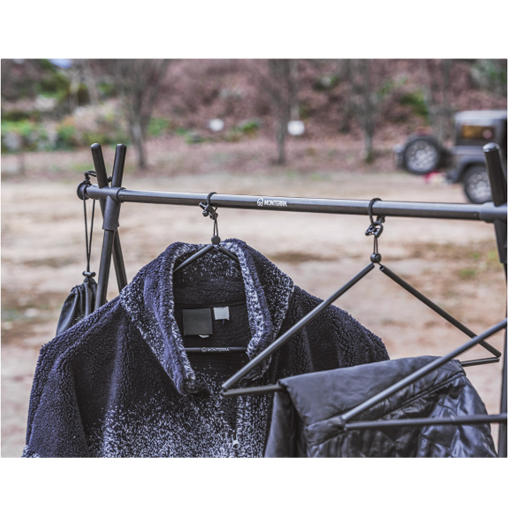 몬테라 옷걸이 휴대용 접이식 캠핑 옷걸이 2P